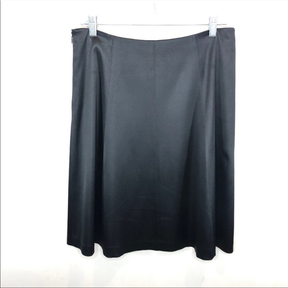 INC Black Satin Looking Skirt Sz 2